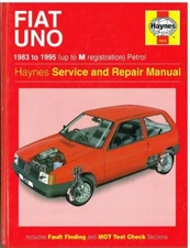 FIAT UNO 45 55 60 70 PETROL ( INCL TURBO ) 1983-95 OWNERS REPAIR MANUAL *H.BACK*