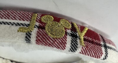 Disney Parks 2022 women’s Minnie Mouse Joy Holiday Plaid Sherpa Ears Headband s-l400.jpg main image 2