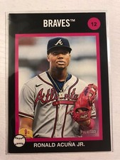 2022 Topps Heritage 1973 Venezuela Stamp Ronald Acuna Jr Braves 12