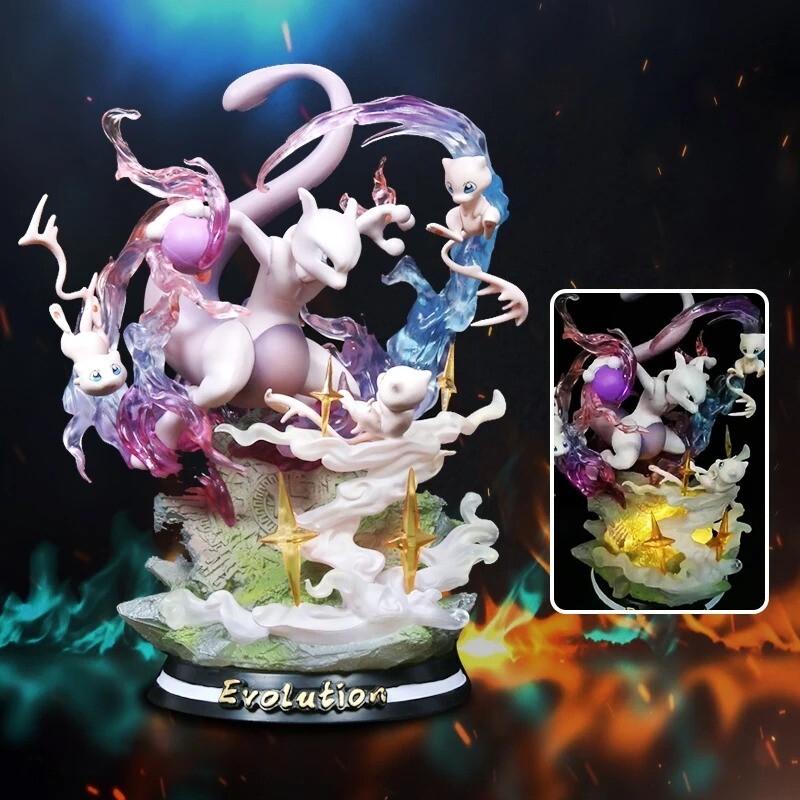 Figurine Pokémon Mewtwo et Mew de 28cm en PVC pour collectionneur
