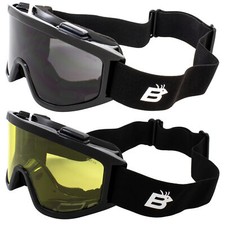 2 Pairs of Birdz Eyewear Padded Fit Over Motorcycle Goggles Anti-Fog