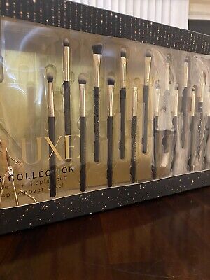 Grand Luxe 28 Piece Essential Brush Collection Pink And Gold Sparkle