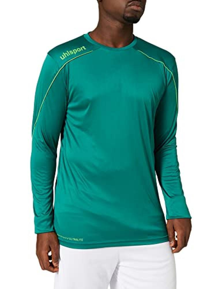(TG. M) uhlsport Maglia a Maniche Lunghe Stream 22, Uomo, Fir Grün/Fluo Grün,