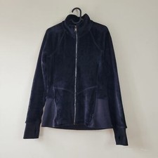 Athleta Cloud Fleece Jacket BLACK Size Small  599502 b23