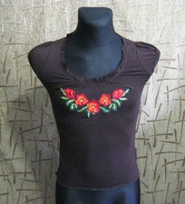 Ukrainian Embroidered T-shirt for Women Girls Cotton Size S Short sleeve white