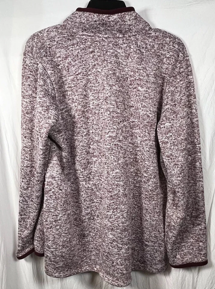 Chaqueta polar Stan Herman para mujer granate cremallera completa con bolsillos talla XL Foto 4 de 4