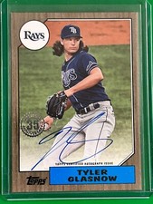 2022 TOPPS SERIES 2 35TH 1987 TYLER GLASNOW AUTO GOLD PARALLEL /50 87BA-TGL
