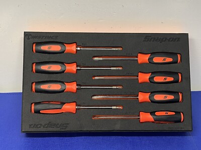 Snap on 8pc Soft Grip T-PH Screwdriver Set with FMSCD0380 Foam