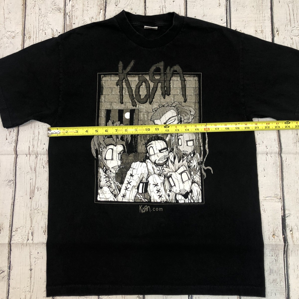 トップス Early Y2K KORN Tour Tee shirt Y2K Korn 2009 Tour Band Tshirt AOP Anvil Distressed Punk