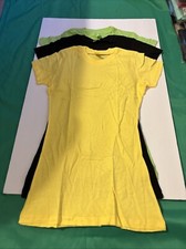 Kids Small T Shirts Lot 3-pc Brand New Individual Packaging Yellow,black, Green
