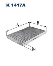 Filtron K 1417A filter, interior air for Alfa Romeo