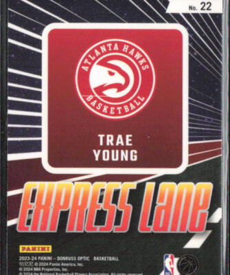 2023-24 Panini Optic #22 Trae Young Express lane hawks | eBay