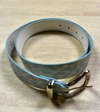 Y2K Absolutely Fresh by Prestige Leather Blue Glitter Leopard Print Large VTG