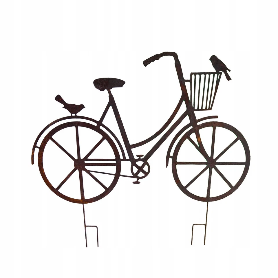 Fahrrad Edelrost Metal Gross Gartendeko Rad Bike Gartenstecker Breite 80 cm Rost - Bild 2 von 4