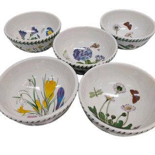 Portmeirion Botanic Garden set of 5 bowls floral design