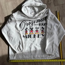 Disney Mickey Mouse white hoodie Size M vintage made in Canada