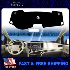 Dash Cover Mat For Toyota Sienna 2011-2014 Dashboard Interior Pad Black Dash Cover Mat For Toyota Sienna 2011-2014 Dashboard Interior Pad Black