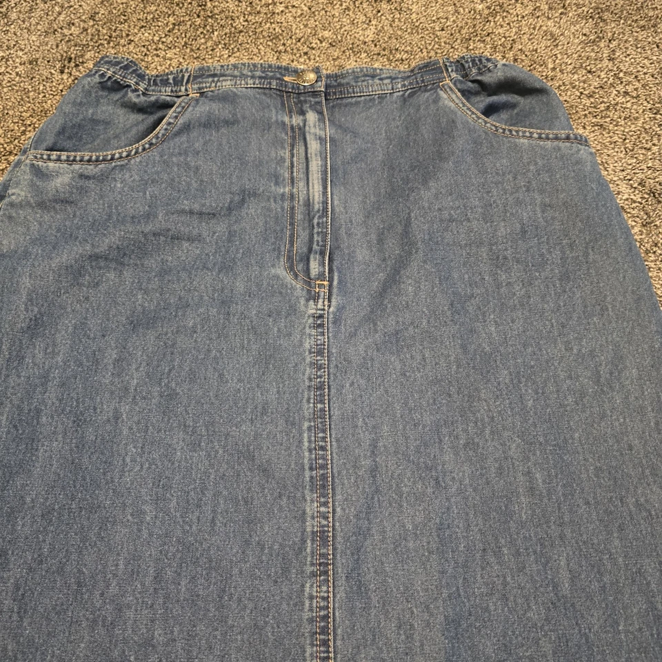 Falda vaquera para mujer Susan Bristol talla 4 azul con bolsillos de jean Foto 2 de 4