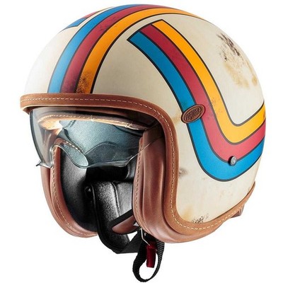 PREMIER VINTAGE PLATINUM ED BOS EX 8BM GR XL - MOTORRADHELM JET VINTAGE FIBER