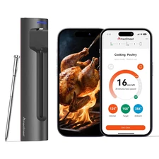 S Pro Bluetooth Wireless Meat Thermometer, 1080°F Heat, 6 Sensors, Enhanced Sign