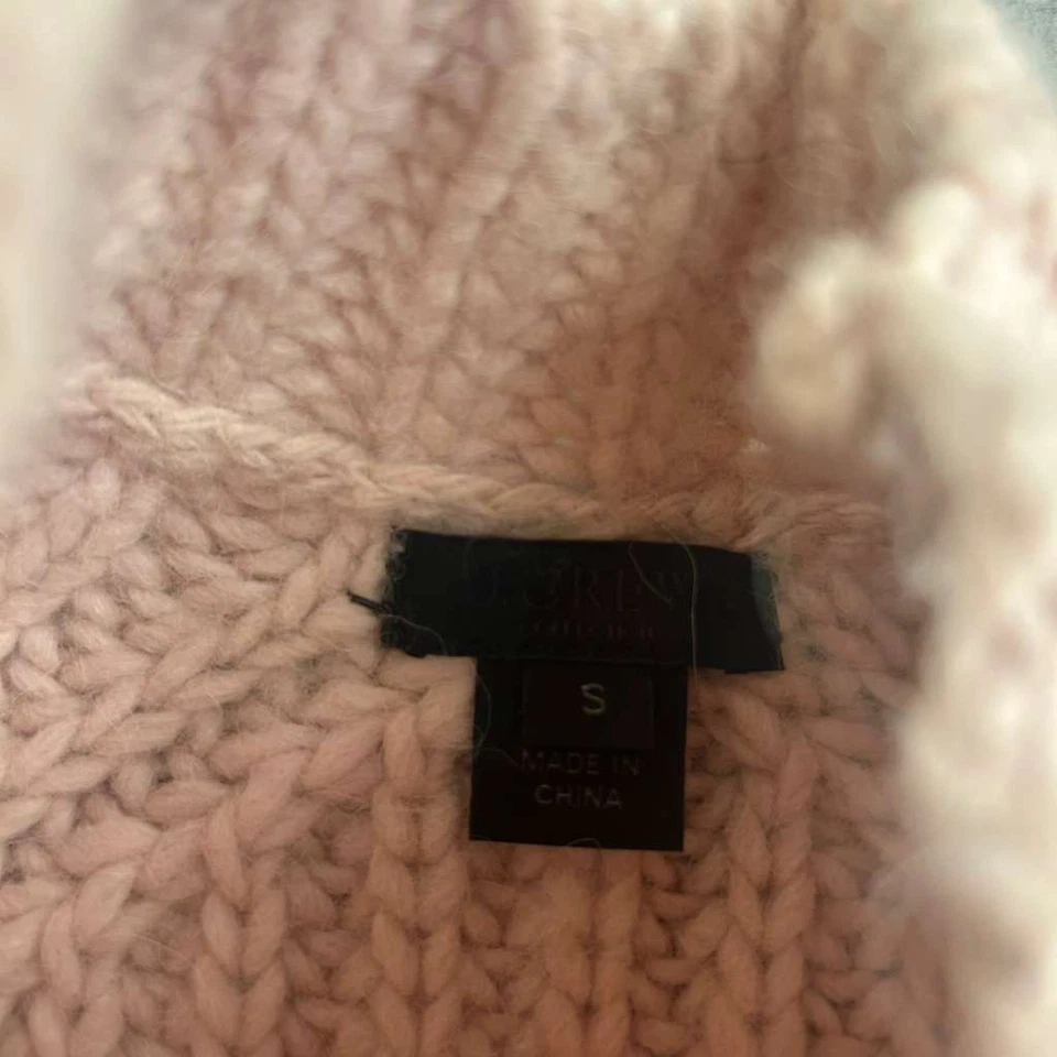J Crew Sweater Womens Small Pink Alpaca Wool Long Sleeves Pullover Heavyweight - Image 2 of 4