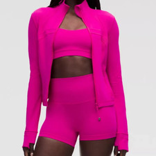 SHIPS FAST TODAY LULULEMON DEFINE Cropped Jacket Nulu Pink Flare Sz 12 NWT USPS