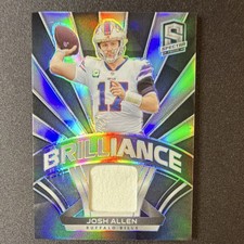 Panini 2021 Spectra Brilliance Josh Allen Bills Prizm MEM #B-JA /49 Football