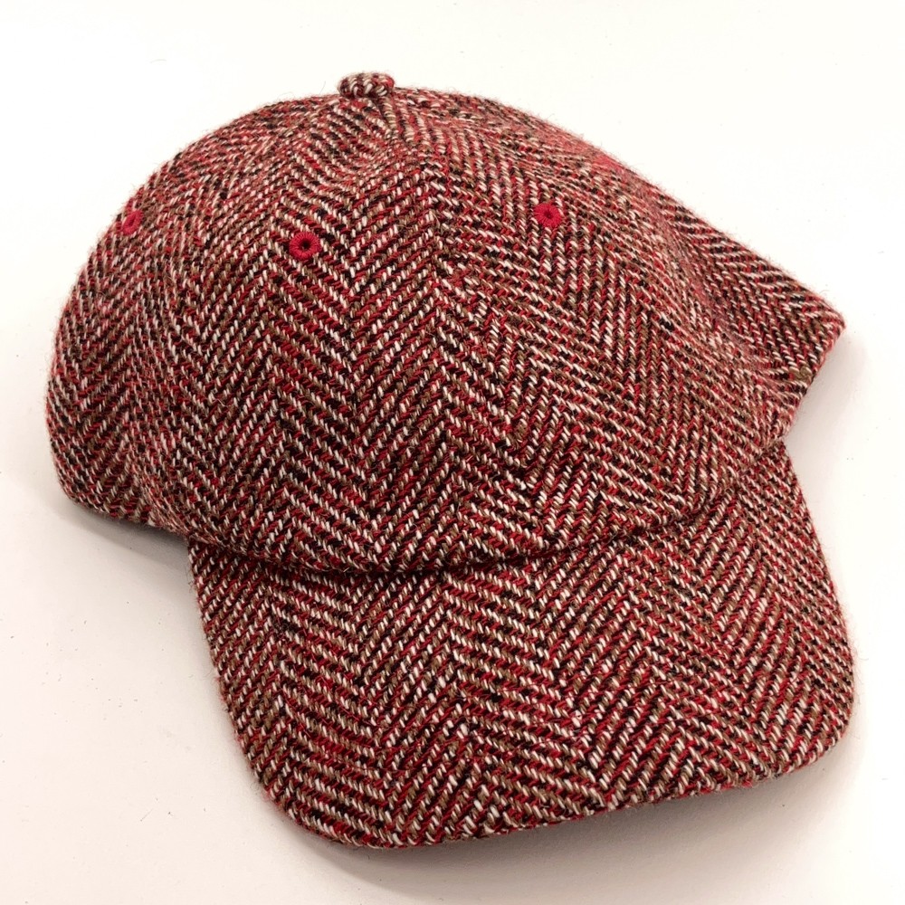 Alternative wool blend red black pattern knit bas… - image 1