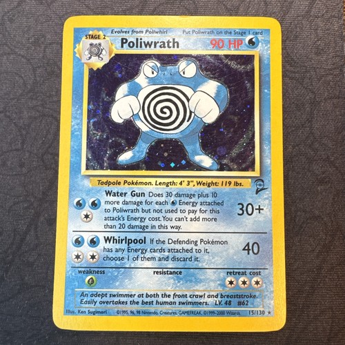 Poliwrath 015/130 Base Set 2 Holo Pokemon MJ