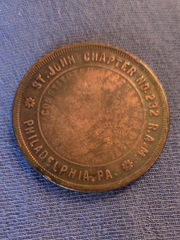 Philadelphia PA. John's Chapter #232 Masonic One Penny 