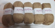 New  5  Knit Picks Brava Worsted Yarn Almond Premium Acrylic 218 Yards 100 Grams