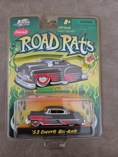 2002 Jada Toys Road Rats 53 Chevy Bel Air Black With Red Flames 164 Scale