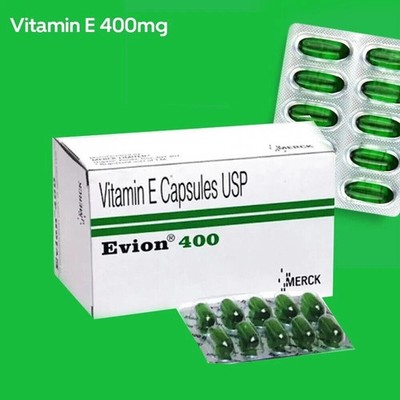 Evion 400 mg 100 Capsule BEST Vitamin E For Face Hair Acne Nails}