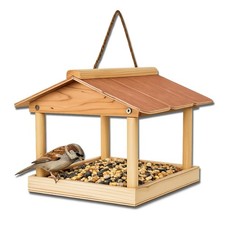 HANGING WOODEN BIRD TABLE WEATHER RESISTANT DURABLE VERSATILE FEEDING TABLE