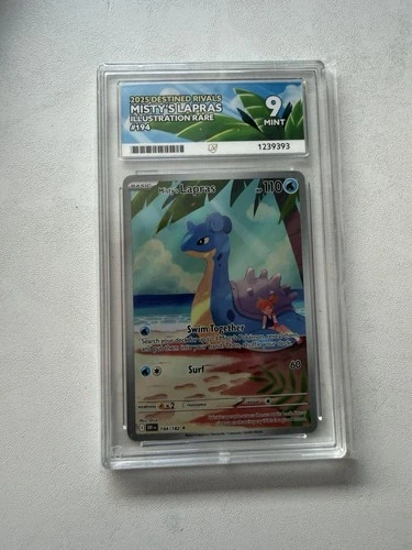 Pokémon TCG Misty's Lapras 194/182 Illustration Rare Ace Grade 9