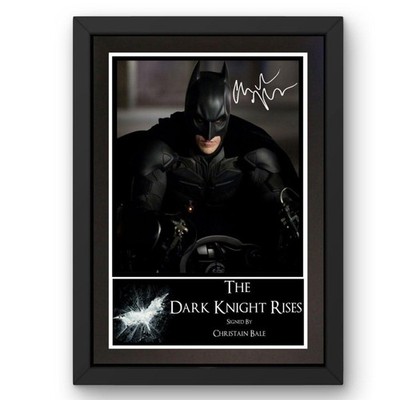 Batman Christian Bale signiert gerahmt ODER montiert Poster Memorabilia Sammlerstück