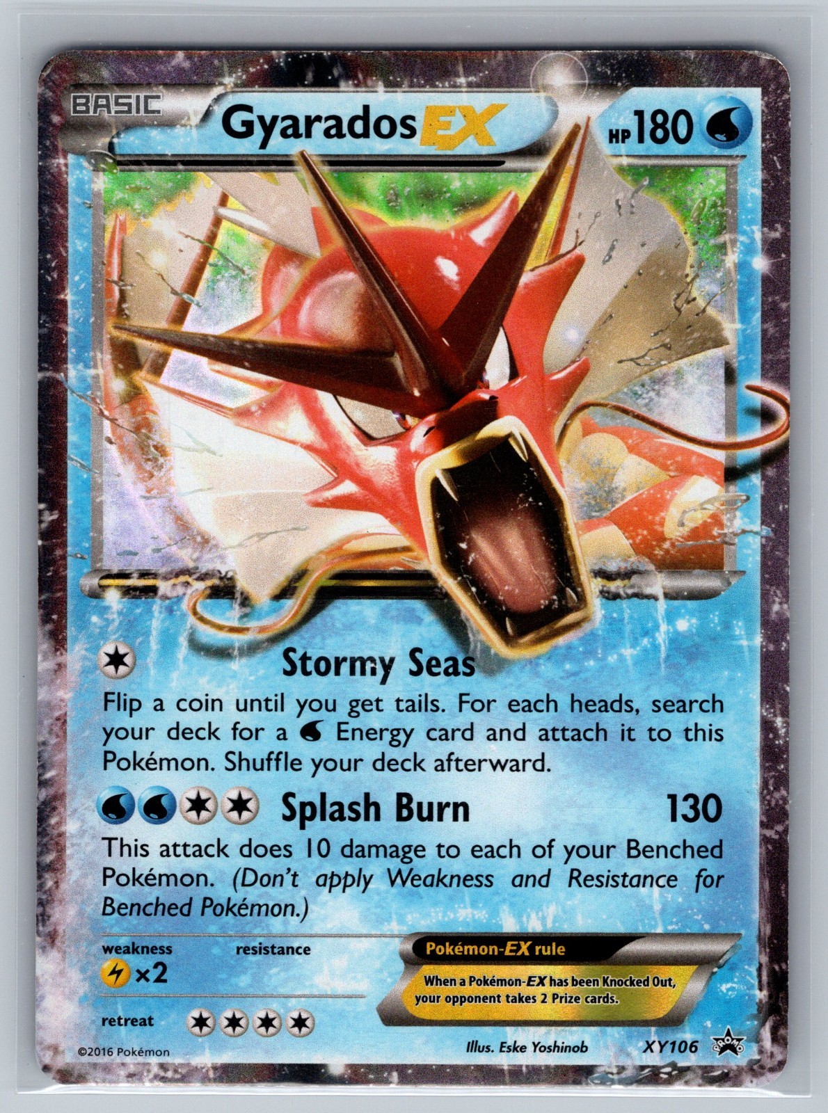 Pokemon Shiny Red Gyarados EX XY106 Black Star Holo Promo LP