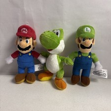 Super Mario Bros 8  Plush Lot Mario, Luigi  Yoshi 2019 Nintendo