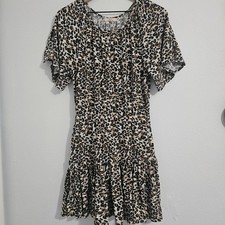 Chelsea And Violet Tiered Dress Leopard Print Women's Size Small