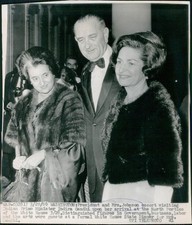 1966 President Johnson Prime Minister Indira Gandhi Wa Politics Wirephoto 6X6