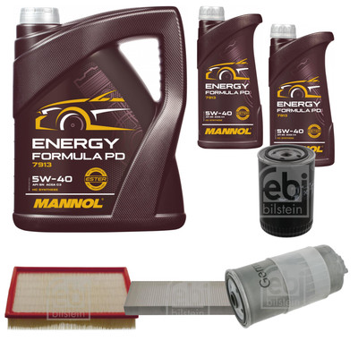 FEBI BILSTEIN Inspektionspaket 7L MANNOL Energy Formula PD 5W-40 für Audi