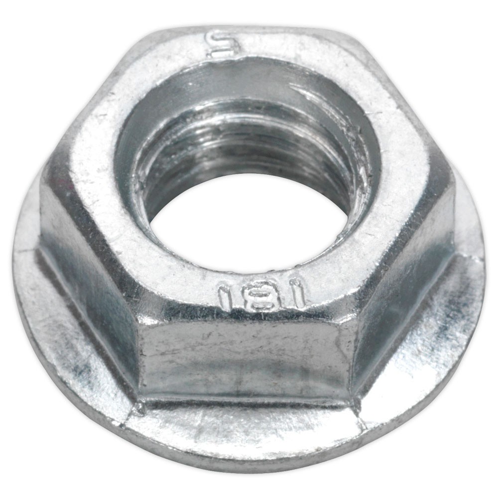 Sealey Flange Nut Serrated M12 Zinc DIN 6923 Pack of 50