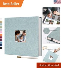 Elegant Self-Adhesive Photo Album: 40 Blank Pages in Linen for Lasting Memories
