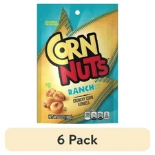 (6 pack) NUTS Ranch Crunchy Corn Kernels Flavored Nuts Snack, Shelf-Stable,7 oz 