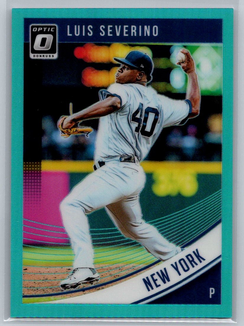 2018 Donruss Optic #117 Luis Severino Aqua #/299 New York Yankees E29