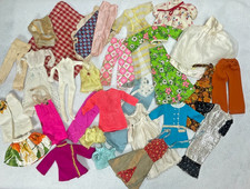 Barbie Size Fashion Doll Clothes Lot 25 Pcs Mixed Brands Styles Vtg 1960s-1980s