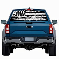 Rear Window Decals for Trucks - 65x17.3 in Back Window American Flag Decals F...