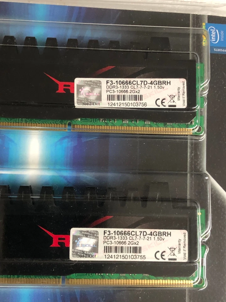 COMBO RAM 8GB SDRAM DDR3 DIMMG.SKILL RIPJAWS F3 4 x modules - Image 2 of 3