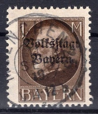 Bavaria 128IAa Metallic Pressure On Postmarked BPP (81374