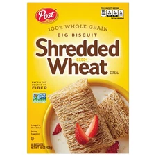 Whole Grain Shredded Wheat Cereal, Non-GMO, Heart Healthy, 15 Oz